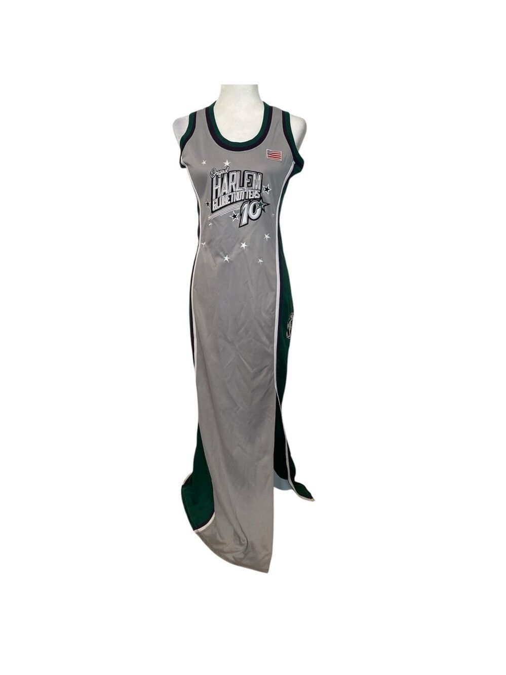 Fubu platinum Harlem Globtrotters 75th anniversary jersey maxi dress